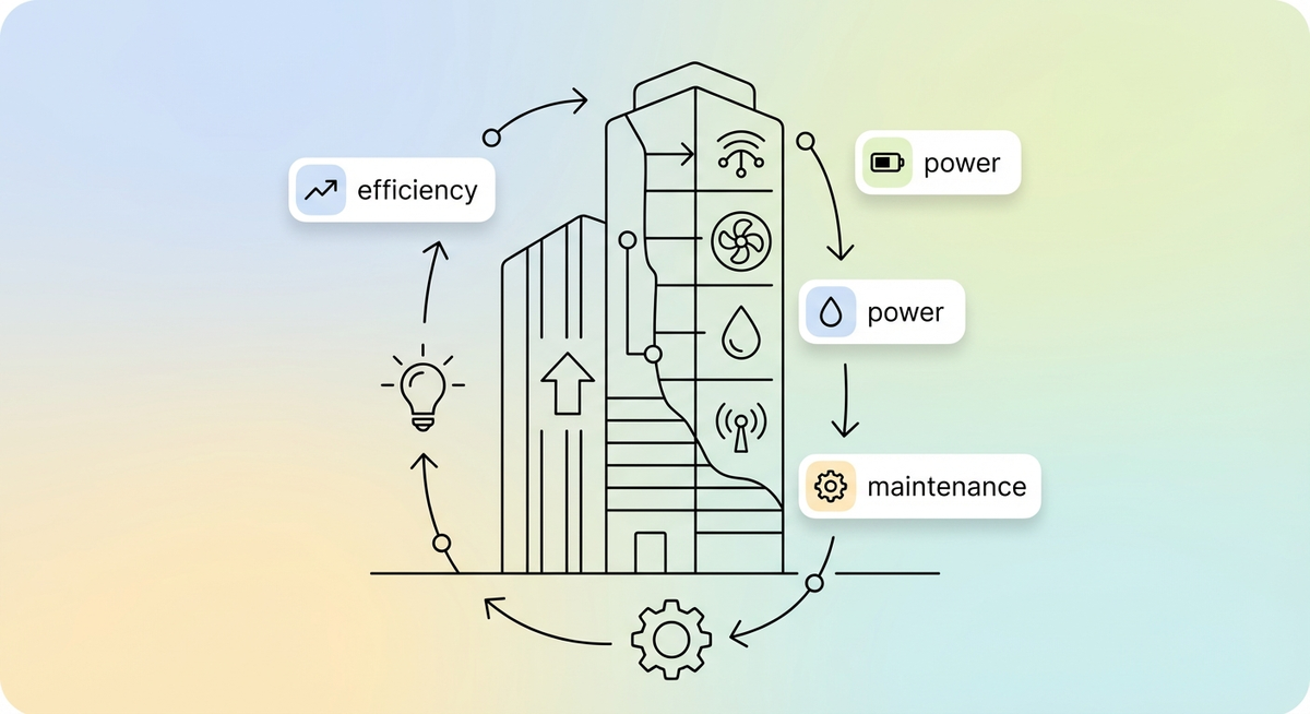 Illustration der viser hvordan Hvordan fungerer et skyskraber? fungerer