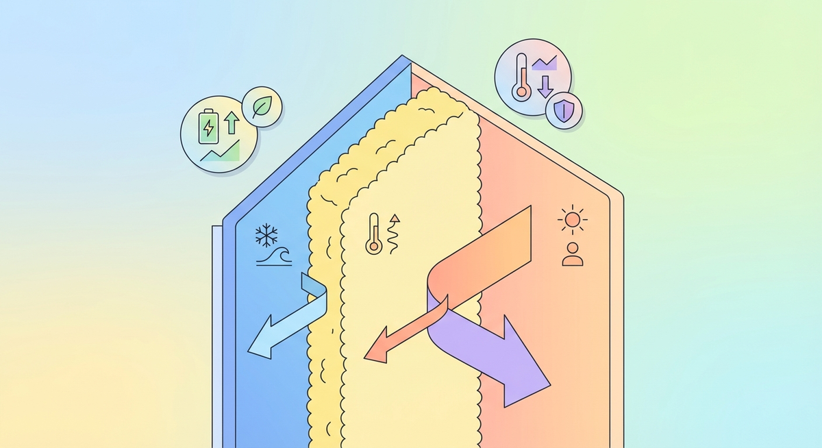Illustration der viser hvordan Hvordan fungerer isolering? fungerer