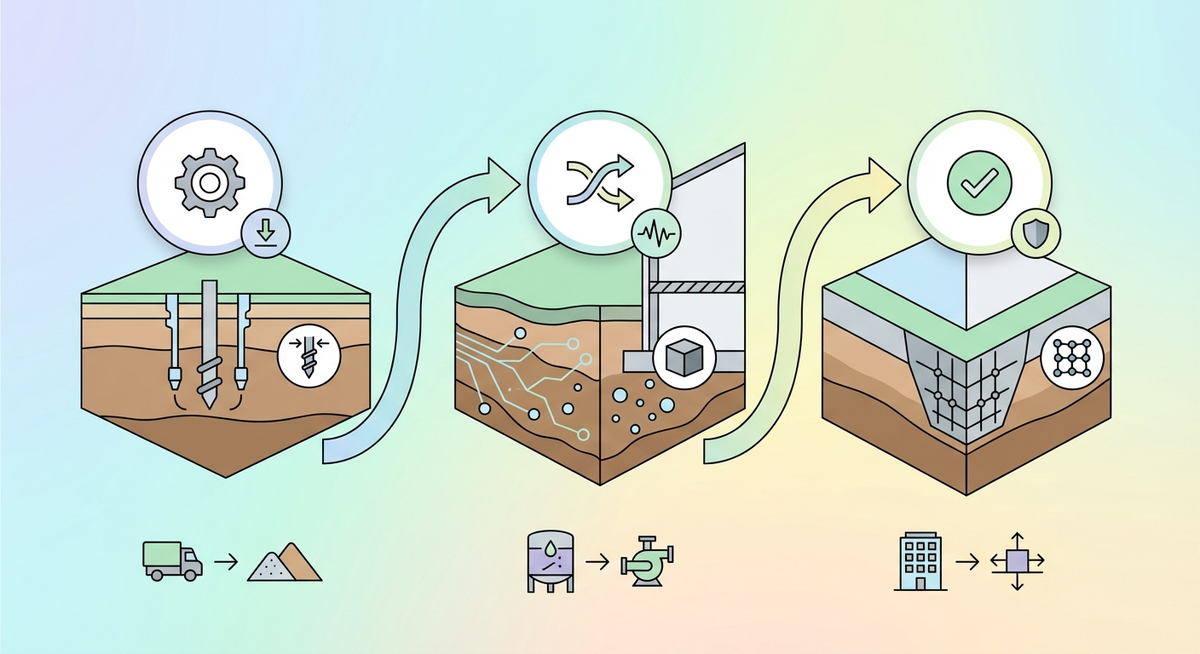 Illustration der viser hvordan Hvordan fungerer jordbehandling? fungerer