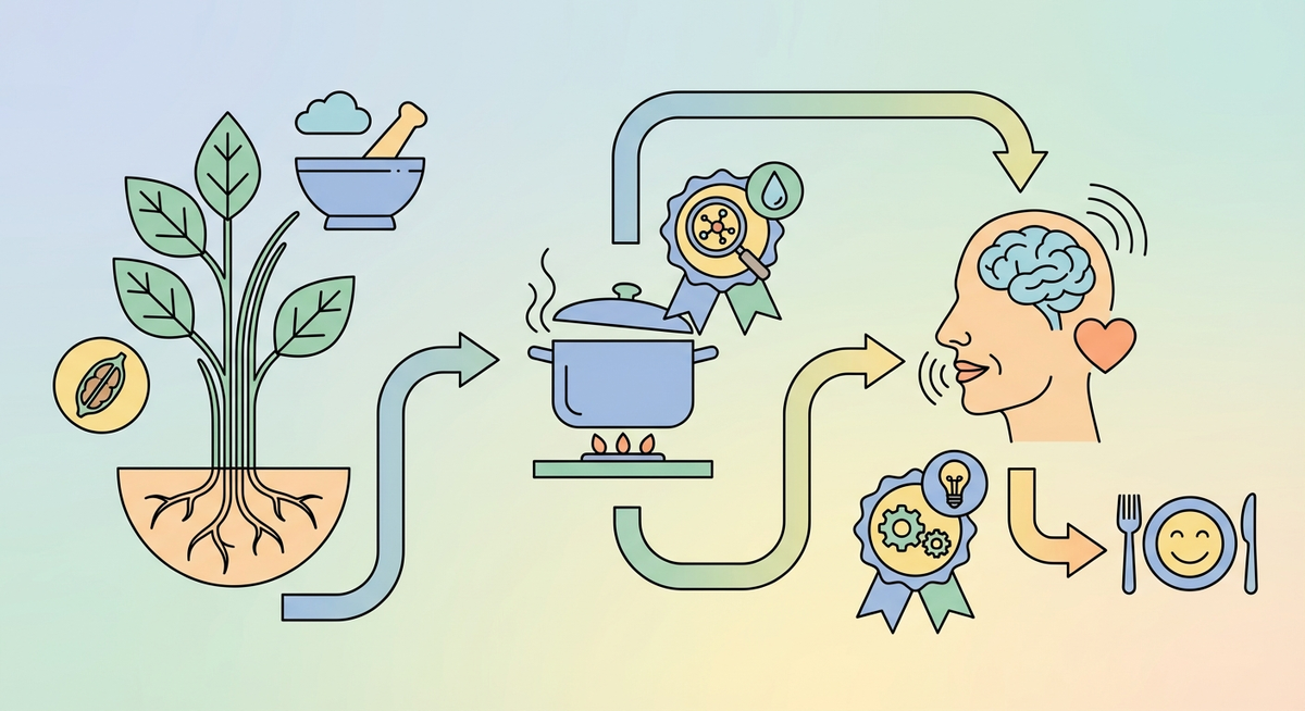 Illustration der viser hvordan Hvordan fungerer krydderier? fungerer