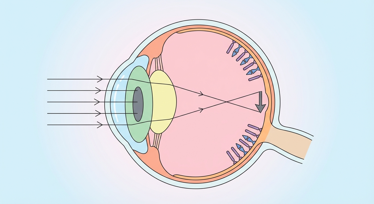 Illustration der viser hvordan Hvordan fungerer øjnene? fungerer